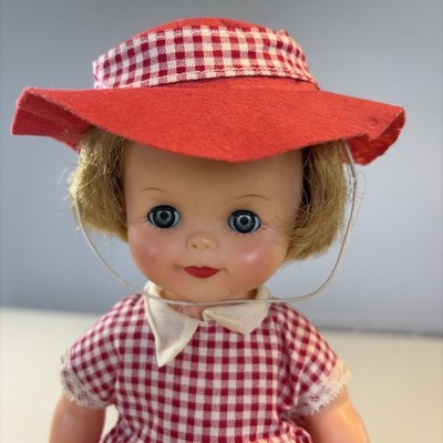 Vintage Effanbee Fluffy Doll 10.5” Sleepy Eyes Rooted Hair Outfits