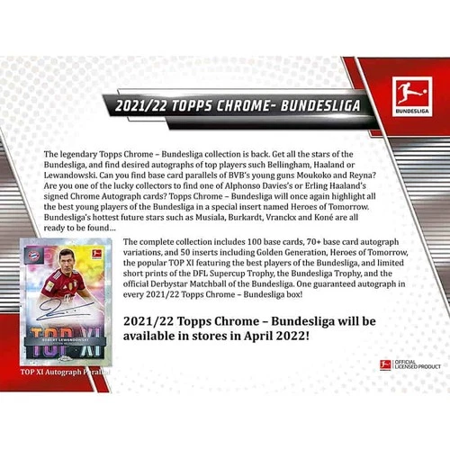 2021-22 Topps Bundesliga Chrome Soccer Hobby FACTORY NEW Sealed 21TOSBC