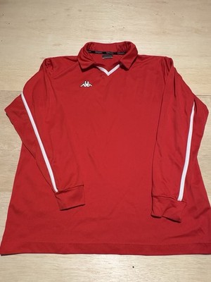 Kappa Logo Sportswear Long Sleeve Red Graphic Print T-shirt Size XL