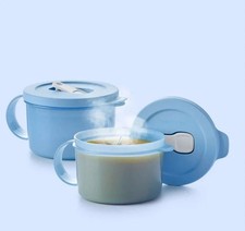 Tupperware Crystalwave MICROWAVE Soup Mugs w/...