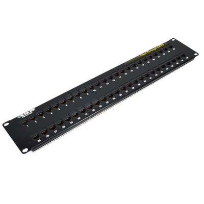 Black Box JPM820A CAT6 Feed-Through 48-Port Patch Panel RJ-45 TIA/EIA-568-B.2-1