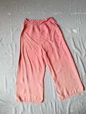 Vtg 1940's Pink Rayon Wide Leg Pant Waist 26"