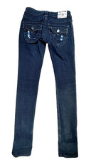VTG Y2K TRUE RELIGION World Tour Womens Size 24 Julie Jeans Sequins USA Made