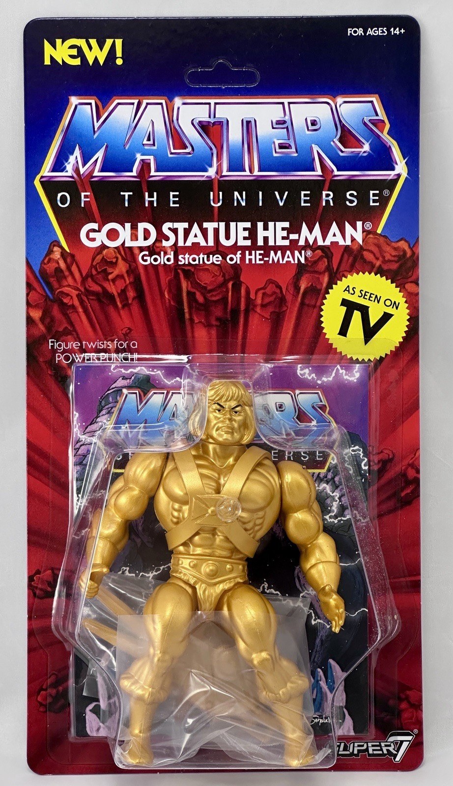 Neo Vintage Filmation He-Man Gold Statue MOTU MOSC Masters of the Universe