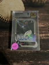 2018 Bowman Chrome 1st Refractor William Contreras Prospect Auto RC  /499 BGS 9