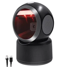 2D QR Hands-Free Barcode Scanner Omnidirectional Automatic Sensing Scanning U...