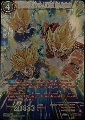 SS Son Goku, SS Vegeta, & SS Trunks - Triple Combination (SPR) - (BT19-011)