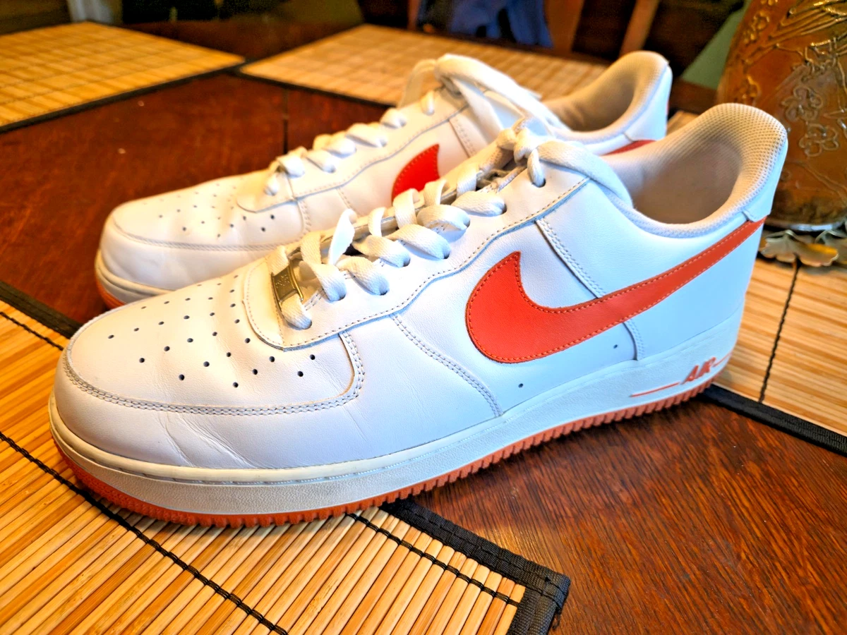 Preços baixos em Nike Air Force 1 '07 Low White Orange Blaze | eBay