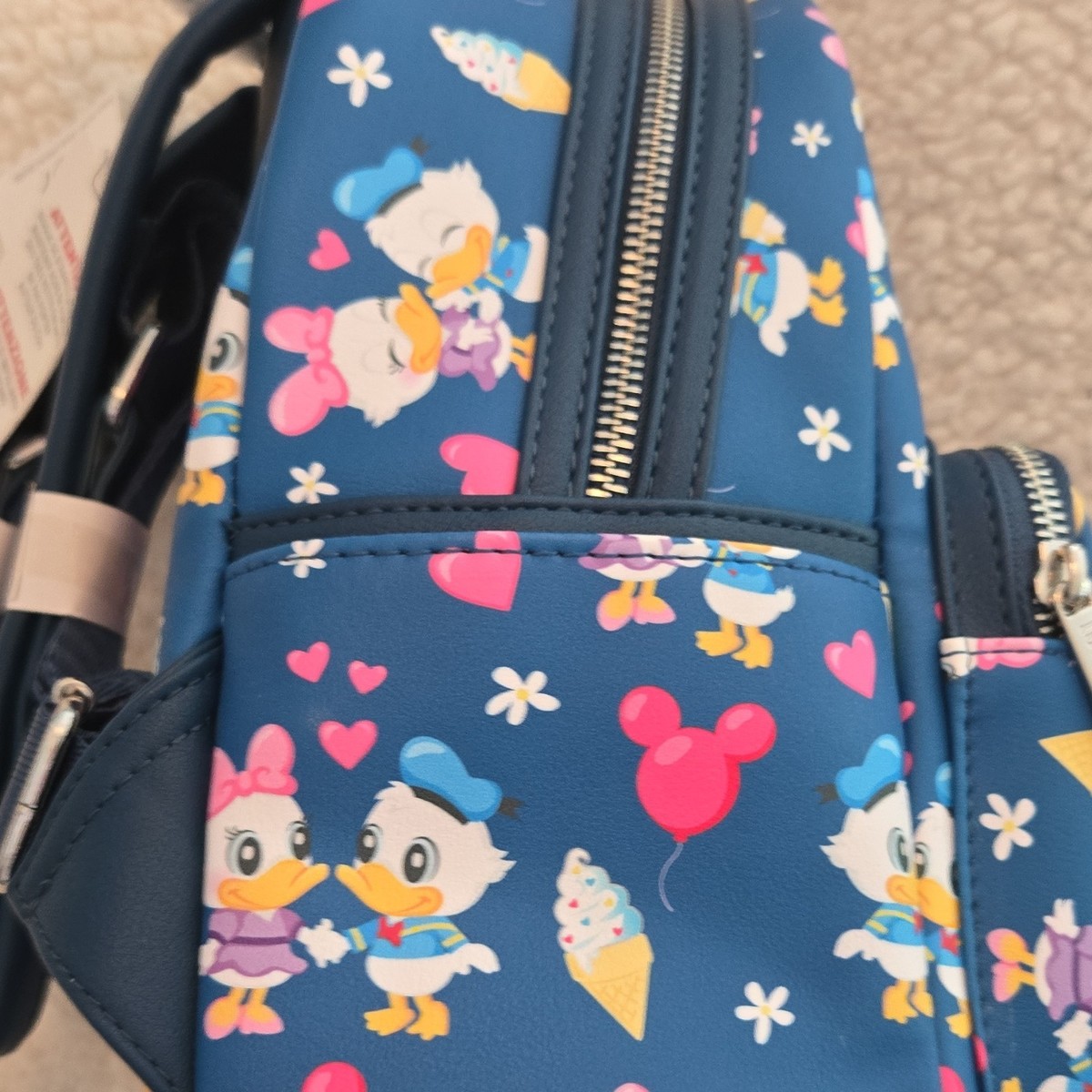 Disney Parks x Loungefly Navy Daisy & Donald Mini Backpack New Donald & Daisy Loungefly Mini Backpack Available at Walt  main image 3
