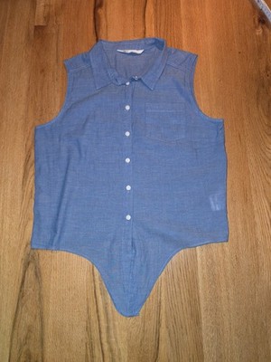 schönes jeansblaues Top für Mädchen, Gr. 170, von H&M