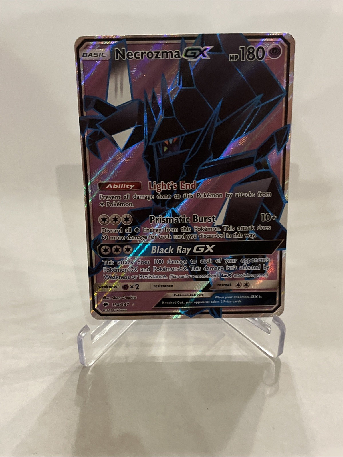 Pokemon Necrozma GX 134/147 Burning Shadows Sun & Moon FULL ART