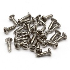 100 Pack 4 x 1/2 inch Stainless Steel Guitar Pickguard Screws Phillips for Fe...