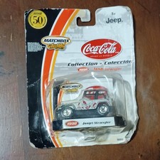 VERY RARE Coca-Cola 1998 Jeep Wrangler Collectible Car White Red Silver Die-cast