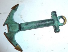 Alter Flaschen&ouml;ffner - Korkenzieher -  Kapselheber Bronze als Anker.