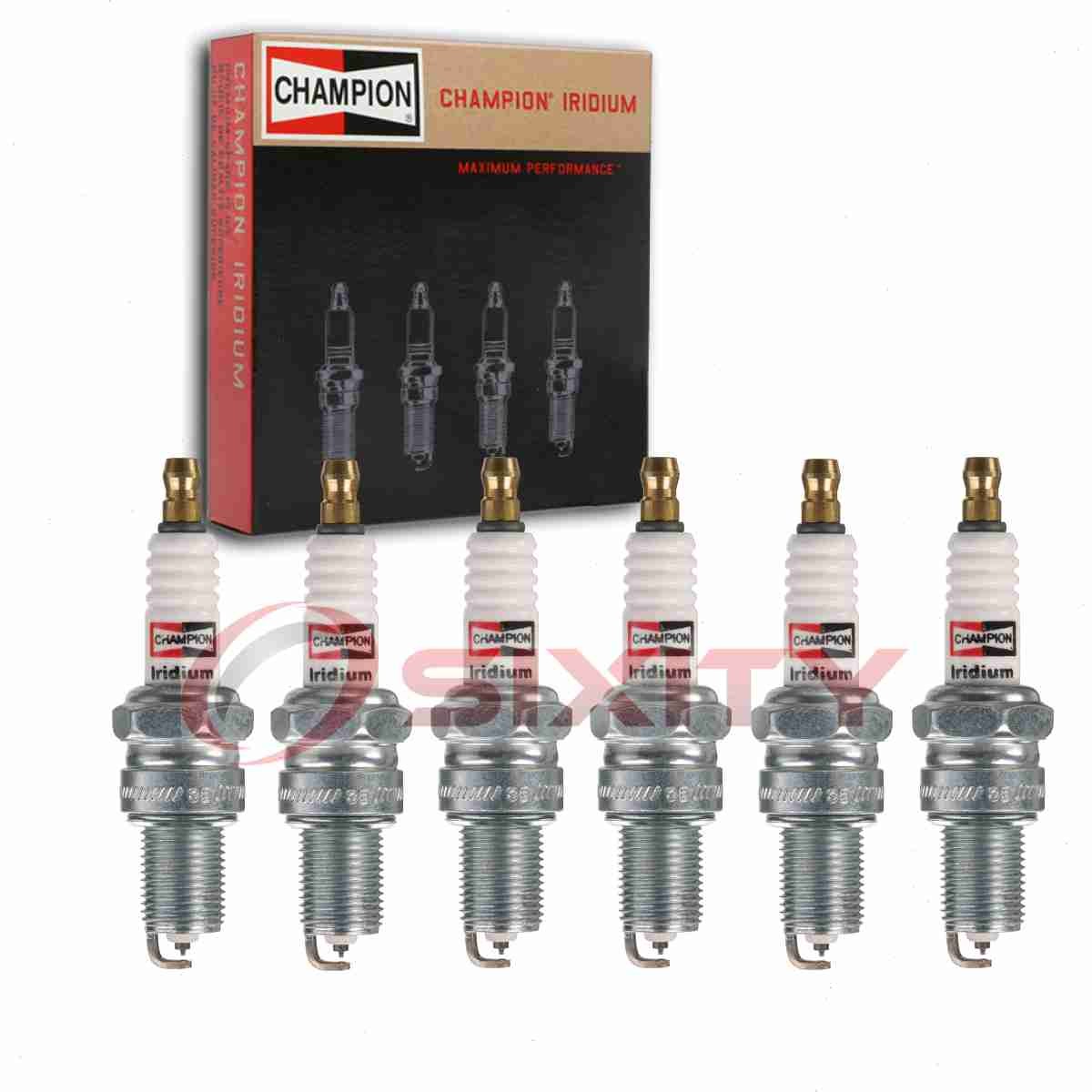 6 pc Champion Iridium Spark Plugs for 1951-1957 Jaguar Mark VII 3.4L L6 rl