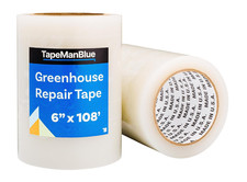 6" X 108' Roll of Greenhouse Repair Tape, Made in USA, Heavy Duty, Clear Poly Pa