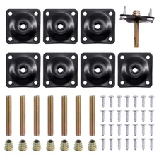 8 Sets 12 Degree Angled Leg Mounting Plates M8 Furniture Leg Attachment Plates T