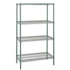 Quantum Storage Systems Wr74-1824P Wire Shelving, 18"X24"X74", Proform, Green