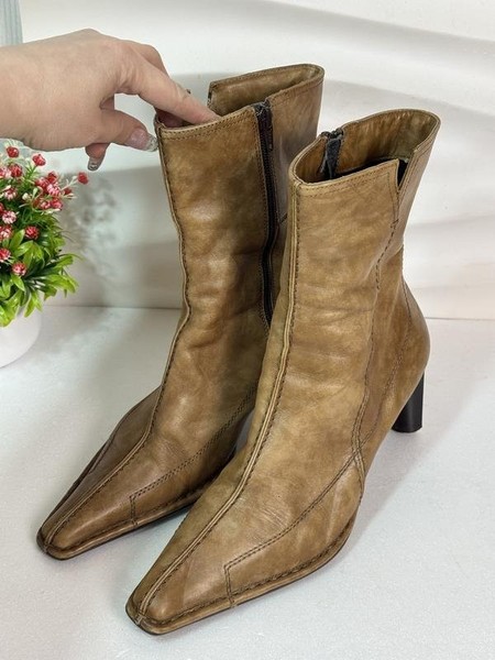 Women Franco Fortini Boots Brown Leather 40