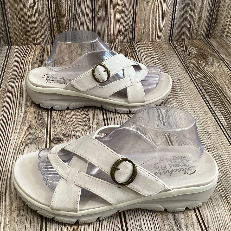 Skechers Relaxed Fit 163430 Damen-Sandalen Easy Going Sonnenuntergang beige Größe 9,5 - Bild 3 von 4