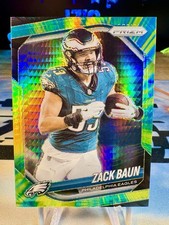 2025 Zack Baun Panini Prizm Hyper Prizm /200 Rookie Card #239 Eagles. rookie card picture