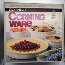 CorningWare French White 5 piece set 350° F Ideal for Microwave Frenck White