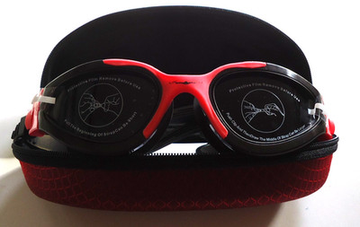 Aqtivaqua Schwimmbrille Wide View rote UV400 Gläser Polycarbonat Gläser