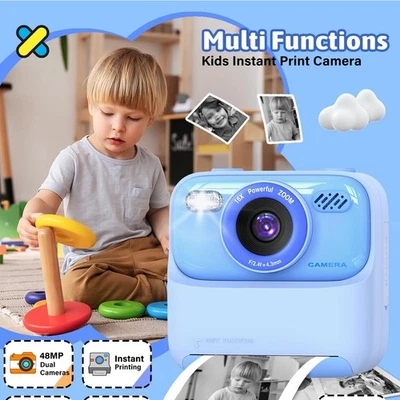 MARKENLOS Macchina fotografica istantanea per bambini fotocamera digitale bambini stampa istantanea macchina fotografica giocattolo ~