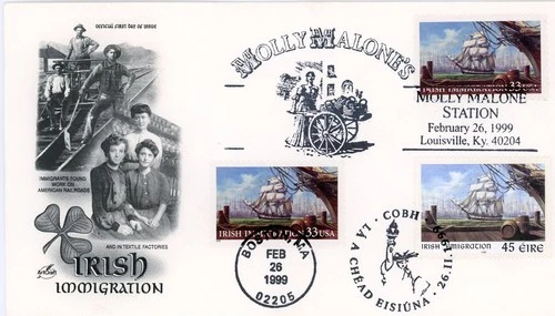 1999 US-Ireland Irish Immigration Joint Issue FDC Artcraft