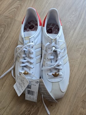 Nagelneu Adidas Country OG W JL2904, Weiss/Rot, Grösse 44