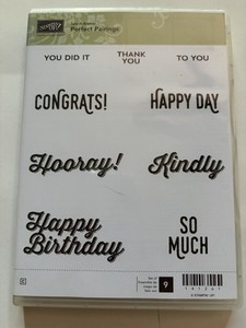 Stampin Up Perfect Pairing  Set Of 9 Stamps Brand New  # 141261