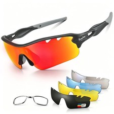 BangLong Polarized UV400 Sports Sunglasses with 5 Lenses for Men Women