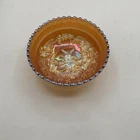 Vintage Imperial Carnival Glass Bowl Windmill Pattern 7in