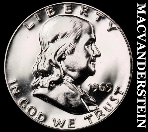 1963 Franklin Half Dollar- Silver- Choice Gem Proof Luster No Reserve #J2933