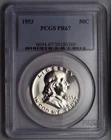 1953 Franklin PR67, Only 44 PCGS graded higher, Very clean with no discoloration