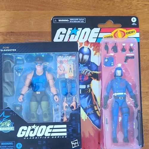 Hasbro G.I. Joe Sgt Slaughter & Cobra Commander Figures w/ Accessories