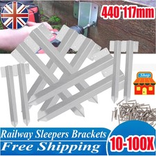Railway Sleeper Brackets iron for Driveway Path Edging Easy Fix Landscaping