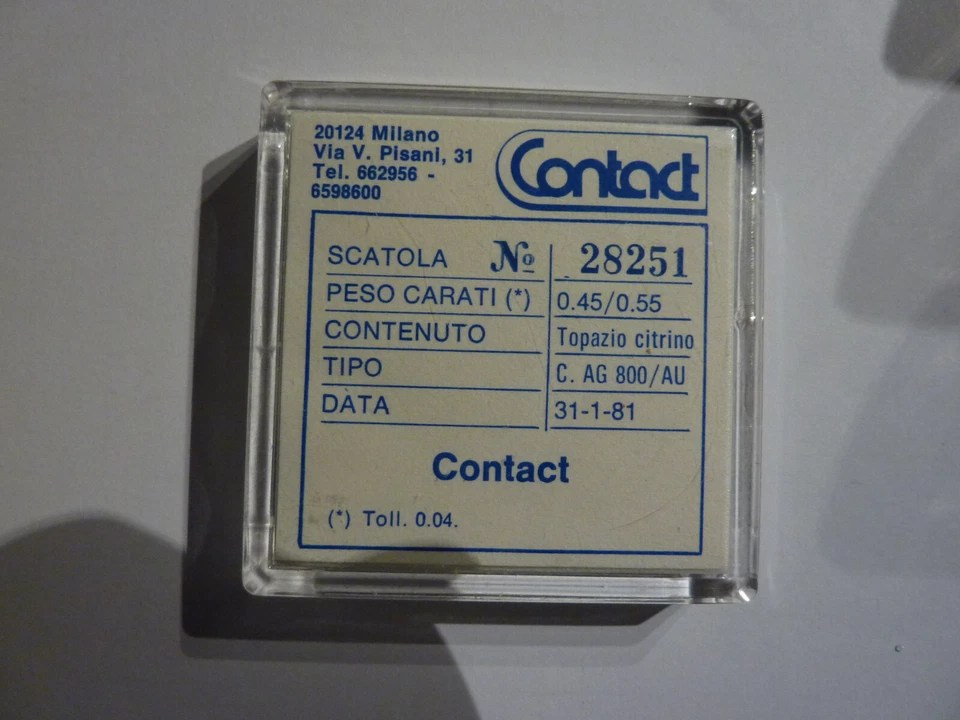 Topazio citrino 0.5 ct montato su argento 800 a ciondolo nuovo con certificato - Immagine 2 di 4