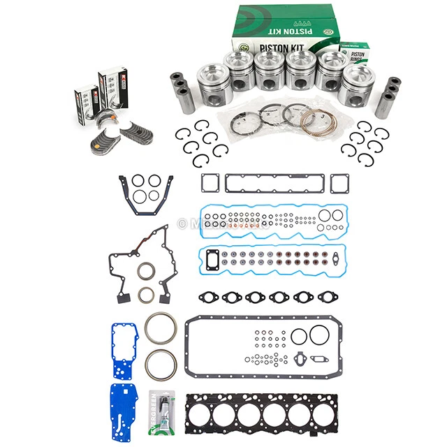 Full Gasket Set Pistons Bearings Fit 98-02 Dodge Ram 5.9L Diesel L6 OHV 24v - Image 2 of 4