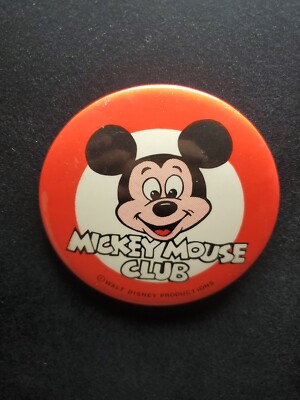 Vintage MICKEY MOUSE CLUB  Large 3  Diameter BUTTON PIN Walt Disney