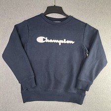 Champion Boys Athletic Pullover Sweatshirt Sweater Long Sleeve Blue Sz M