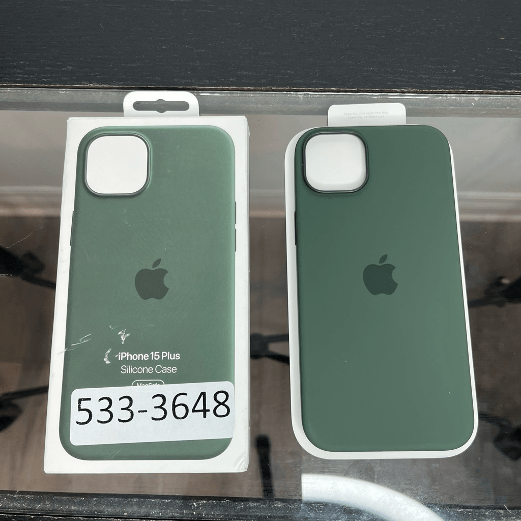 iPhone 15 Plus Silicone Case スモーキーグリーン Apple iPhone