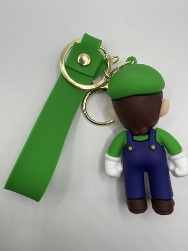 Luigi Super Mario Keychain- 3D Silicone Keychain with Detachable Strap - Picture 4 of 7