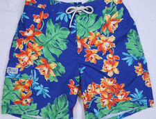 Polo Ralph Lauren Mens MEDIUM 32 33 34 HAWAIIAN Kailua Board Shorts ELASTIC POLY