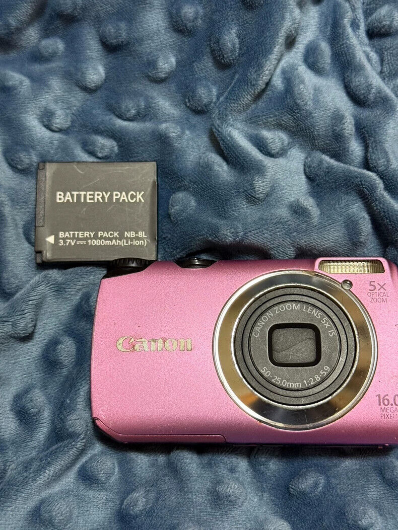 Canon PowerShot A3300 IS Pink 16MP 5x zoom 3.0