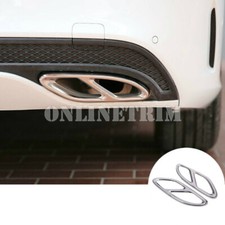 Rear Exhaust Muffler Tail Pipe Cover 2pcs For Benz C Class W205 S205 2014-2019