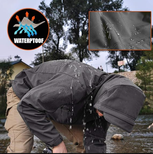 Chaqueta táctica militar para hombre, cortavientos impermeable de caparazón suave, cálido invierno - Imagen 18 de 22