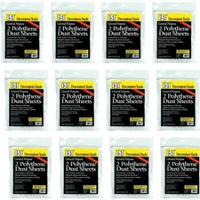 Image of 151 General Purpose 2 Polythene Dust Sheets 3.6m x 2.7m - Pack Of 12