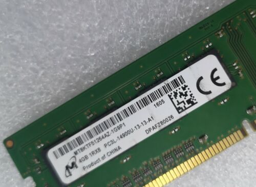 MT Micron 4GB DDR3 1866 Desktop DIMM RAM 1Rx8 PC3L-14900U MT8KTF51264AZ-1G9P1 - Picture 2 of 3