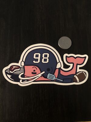 New Vineyard Vines Football Tailgate Whale Sticker Steak Laptop